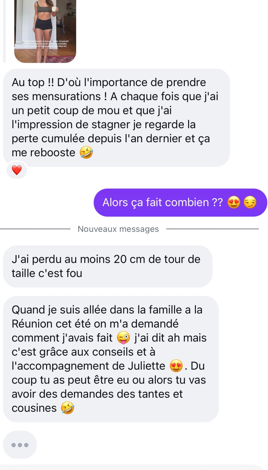 Message d'une cliente 19